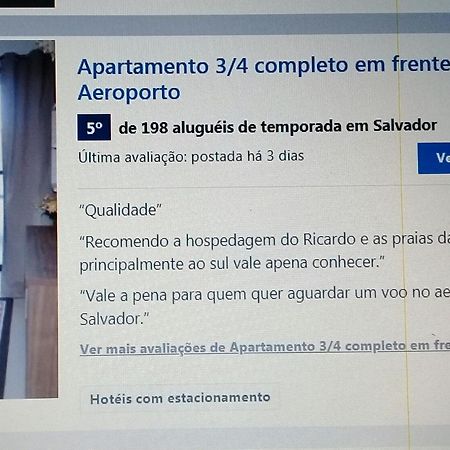 Apartamento 3/4 Completo Em Frente Ao Aeroporto Salvador Buitenkant foto